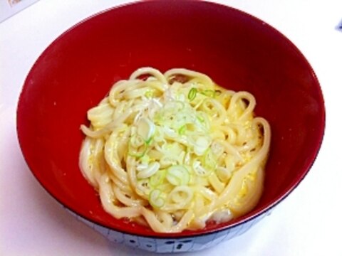 我が家の簡単釜玉うどん